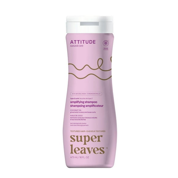 ATTITUDE super leaves, Curl Amplifying Shampoo, Coconut Oil, 473 mL