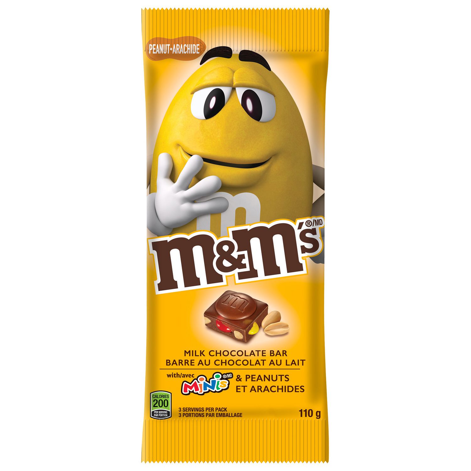 M M S M M S Minis And Peanuts Milk Chocolate Bar 110g Walmart Canada
