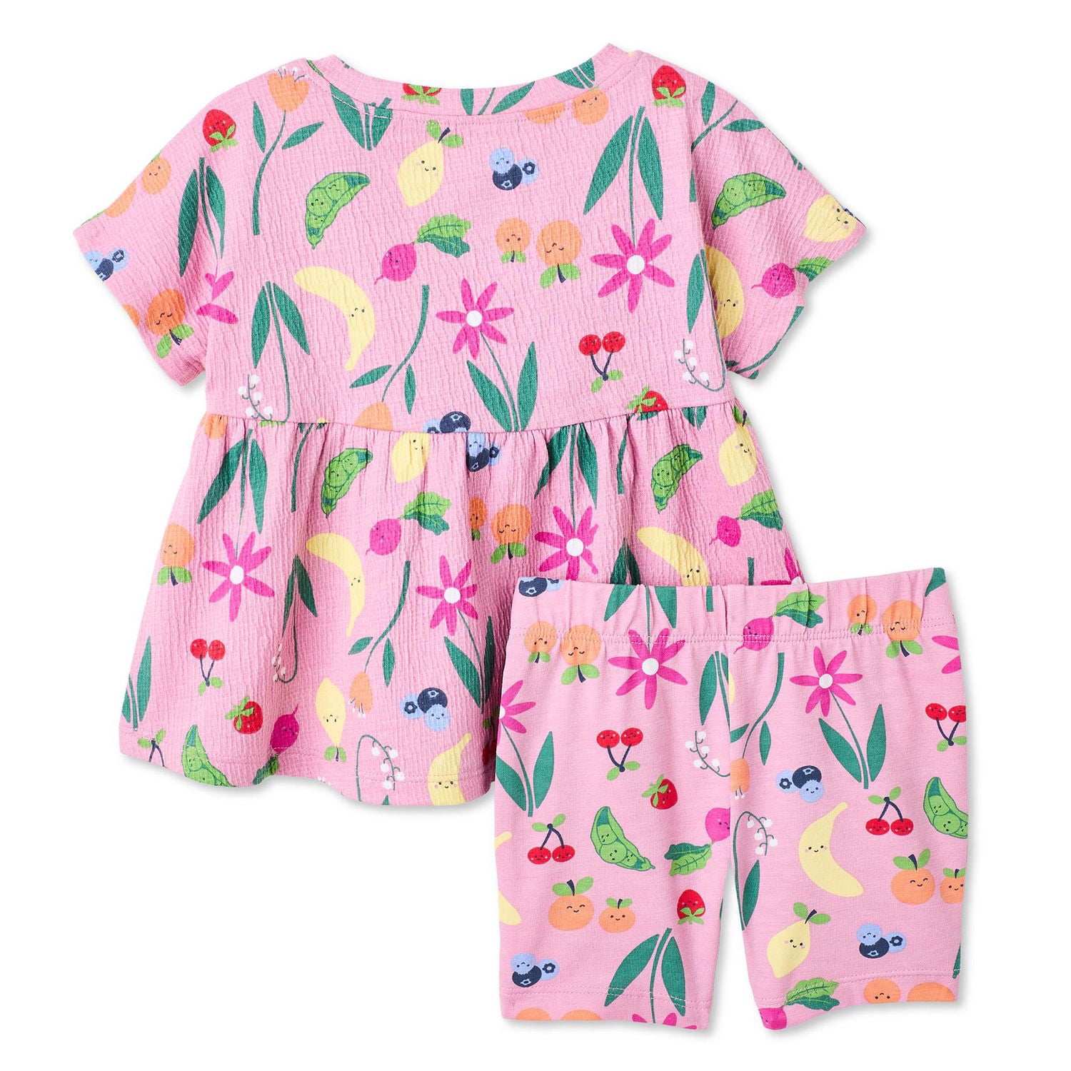George Baby Girls' Two Piece Peplum Top Set