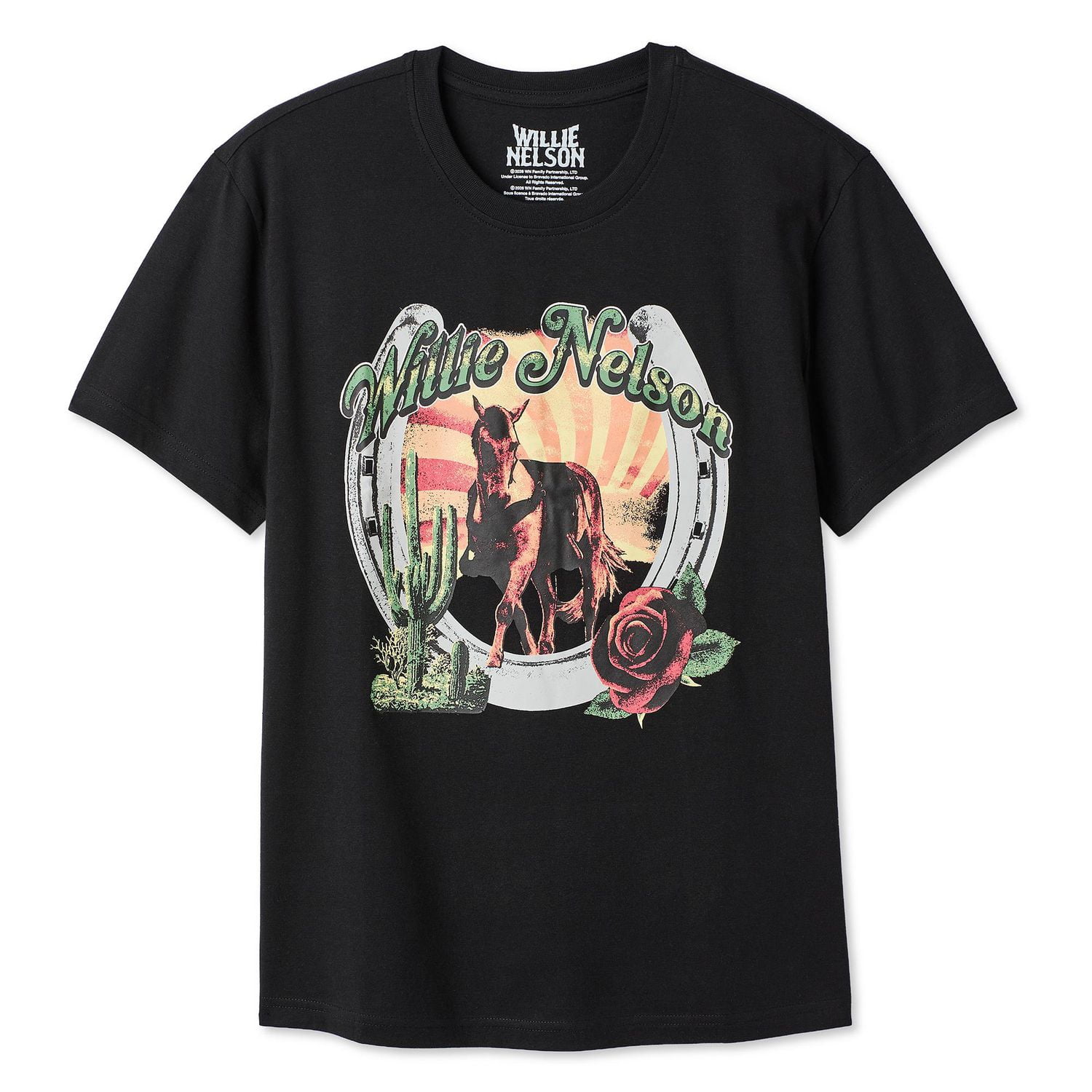 T-shirt à imprimé graphique Willie Nelson pour femmes