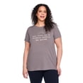 thumbnail image 1 of The Pink Closet Women's Plus Graphic T-Shirt, 1 of 3