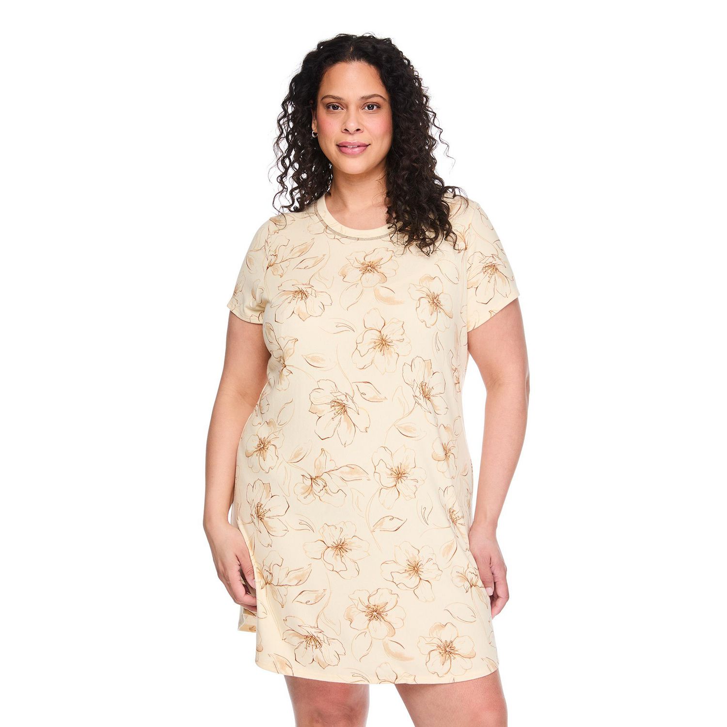 Chemise de nuit à manches courtes George Plus pour femmes