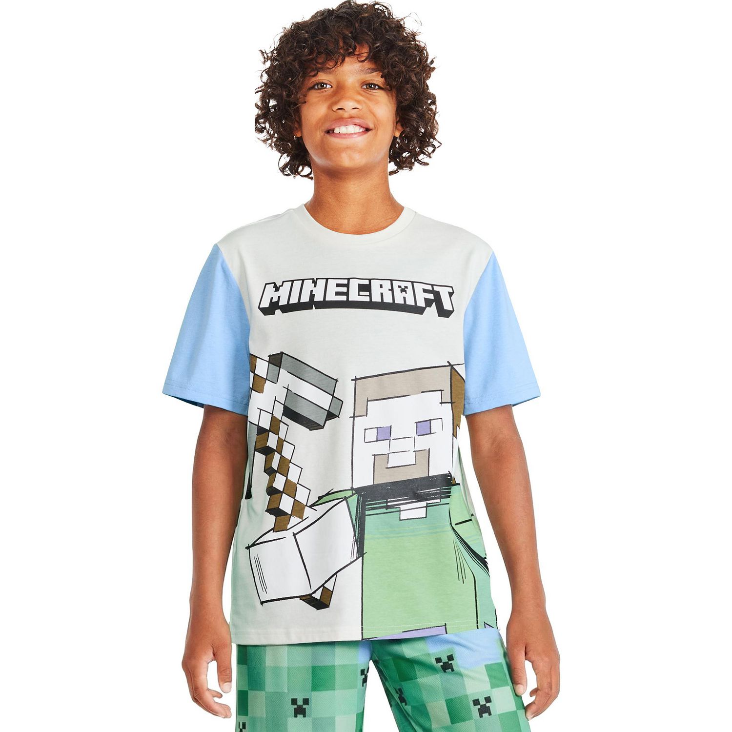 T-shirt à imprimé graphique Minecraft pour garçons