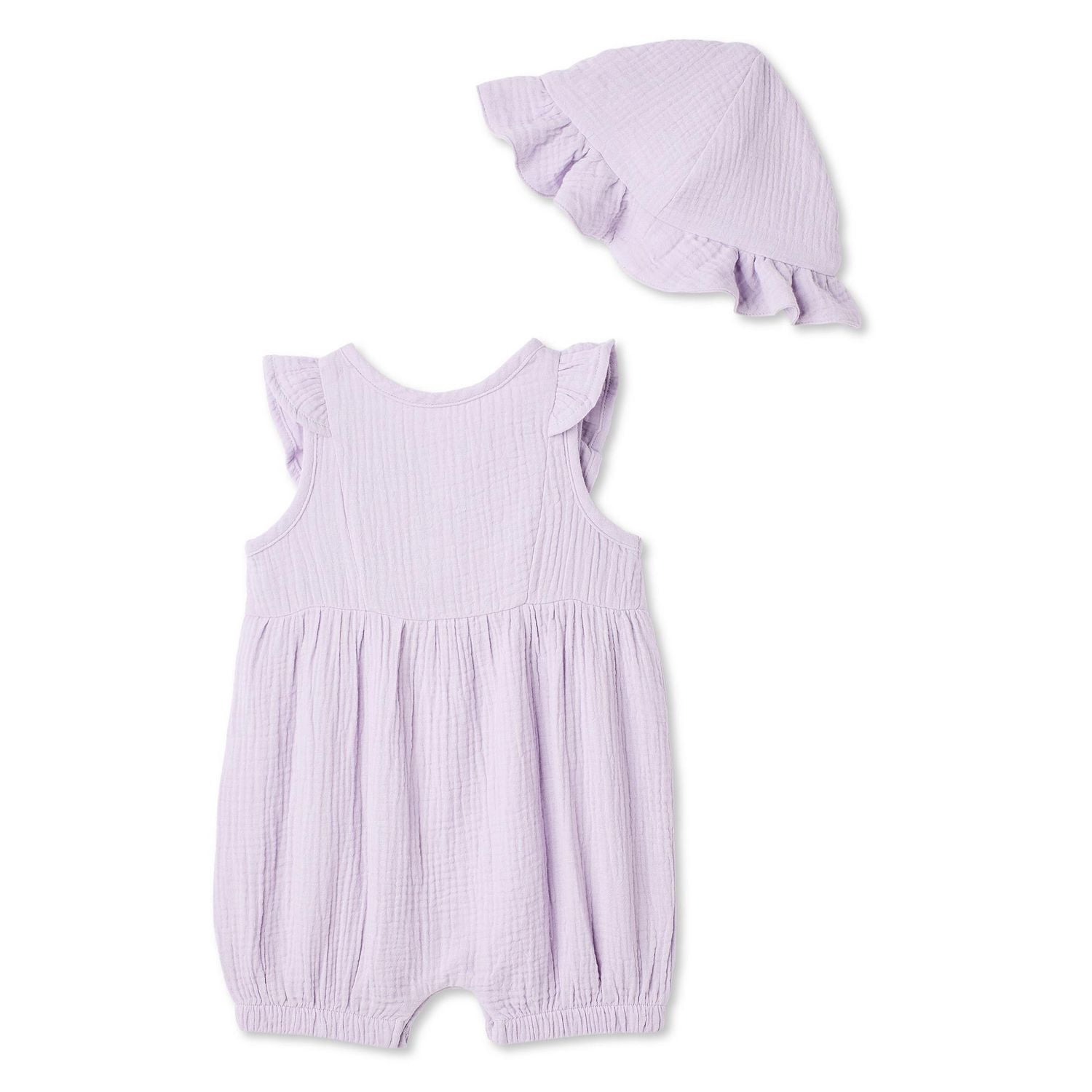 George Baby Girls' Two Piece Crinkled Romper Set
