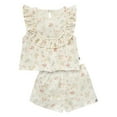 thumbnail image 1 of modern moments™ by Gerber®™ - Rounded Ruffle Top + Shorts Set - Ivory, 1 of 8