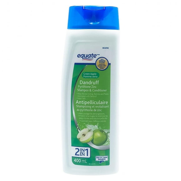 Equate Green Apple Dandruff Pyrithione Zinc Shampoo & Conditioner, 400ml