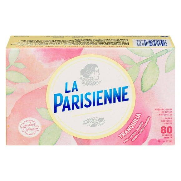 La Parisienne Tranquilia Fabric Softener Sheets, 80 Count