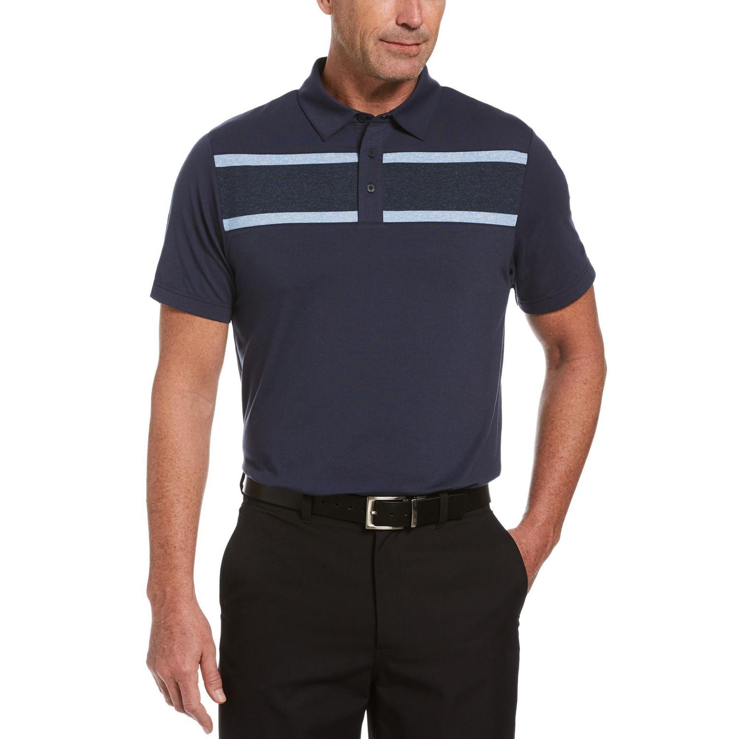 Men's Casual Chest Print Short Sleeve Polo