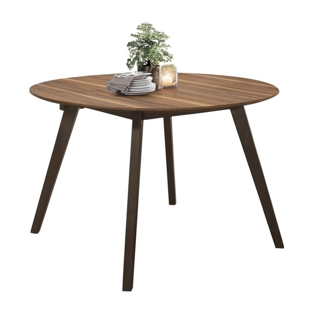 Topline Home Furnishings Round Dining Table with DropLeaves Walmart.ca