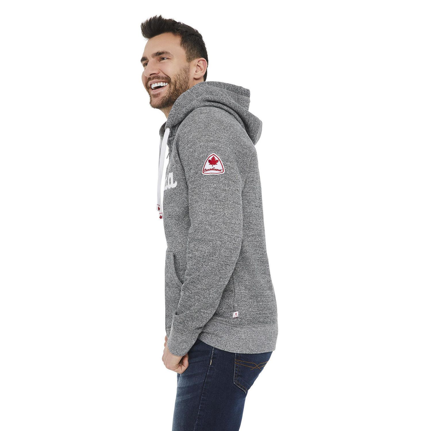 Canadiana Men's Melange Full-Zip Hoodie - Walmart.ca