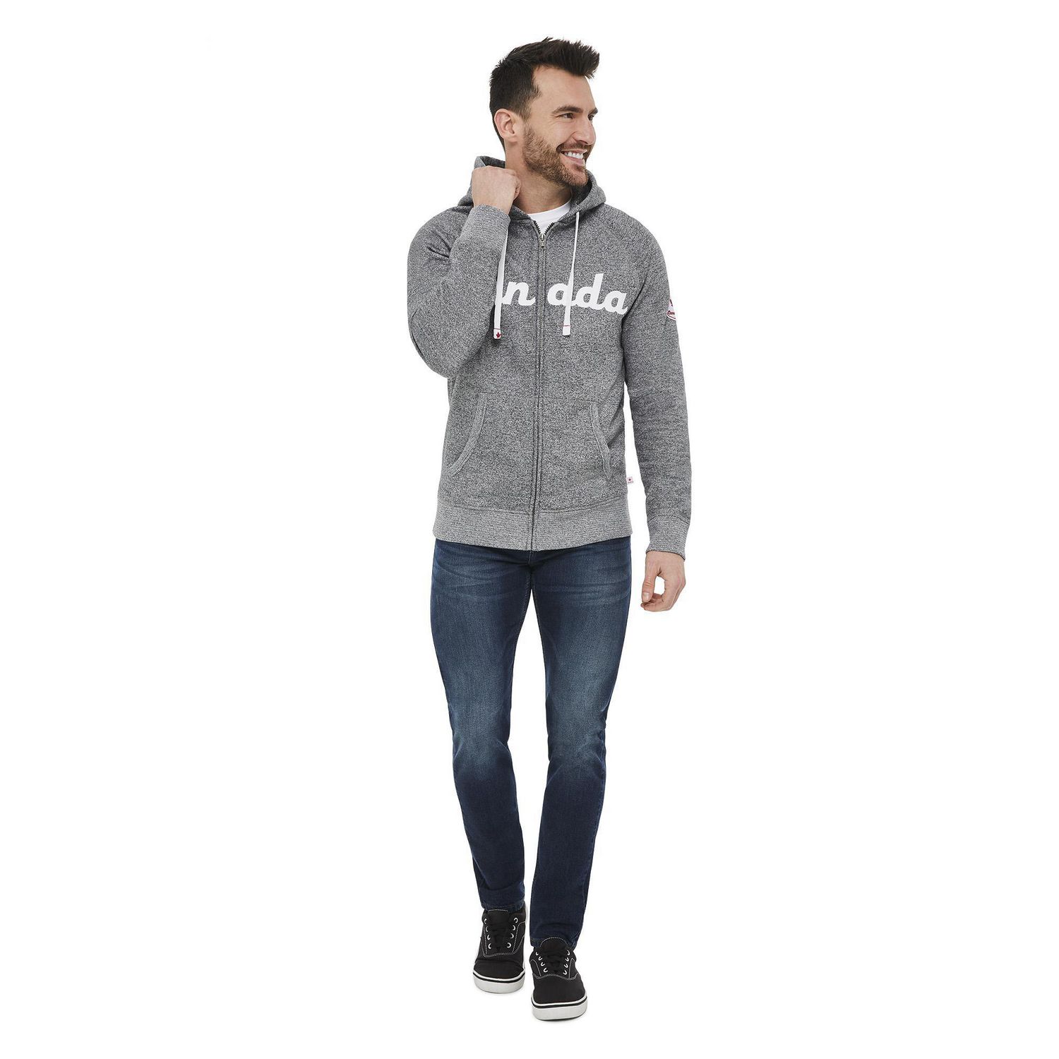 Canadiana Men's Melange Full-Zip Hoodie - Walmart.ca