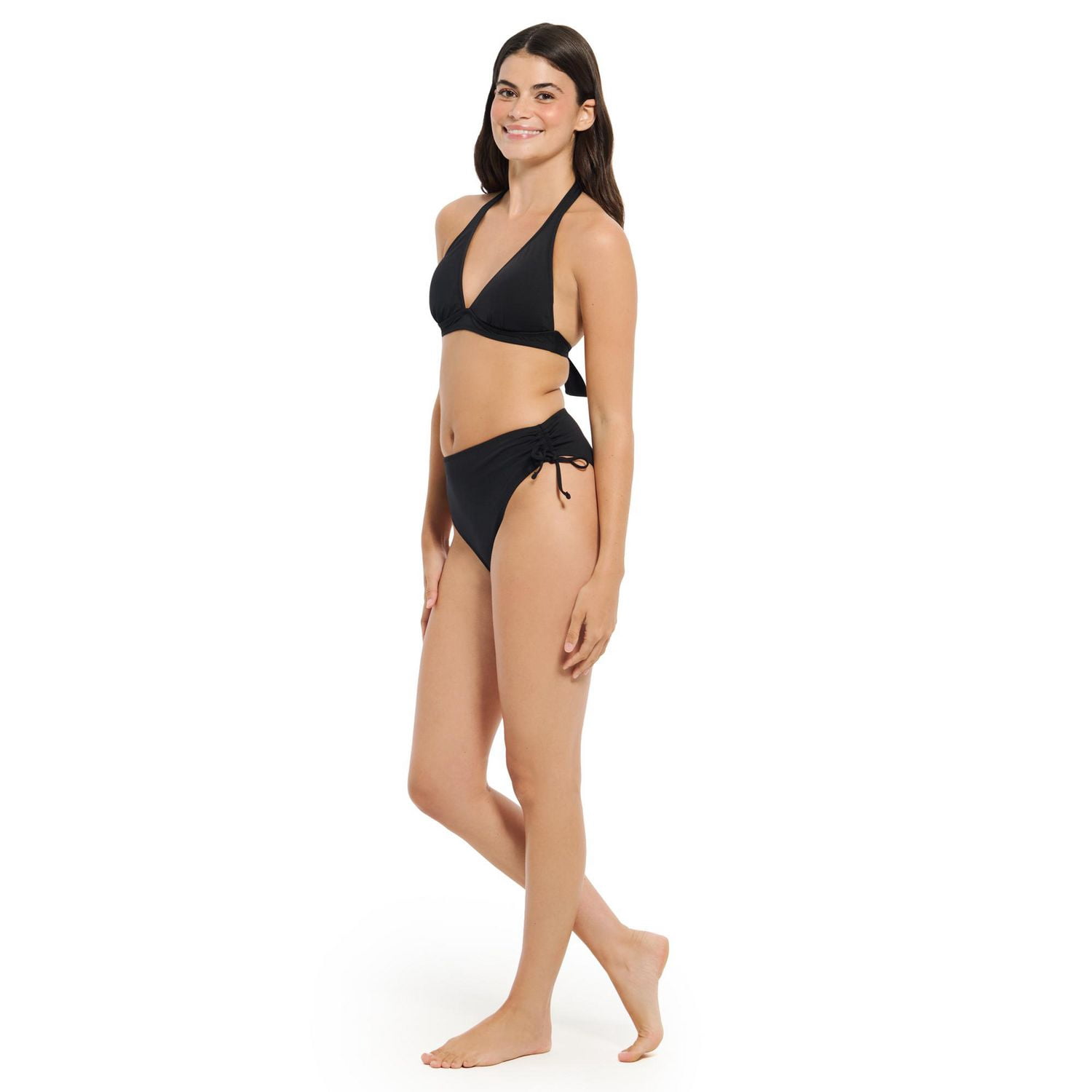 Summer Flirtt Haut de bikini triangle noir à licou pour femme