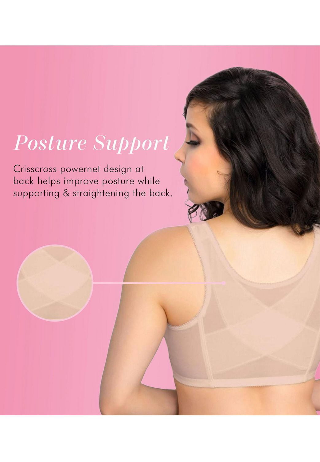 Exquisite Form #9600565 FULLY Soutien-gorge de posture à couverture complète, sans armature, fermeture sur le devant