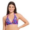 thumbnail image 1 of Summer Flirtt Haut de bikini triangle noir à licou pour femme, 1 of 8