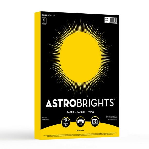Papier de couleur jaune solaire Astrobrights