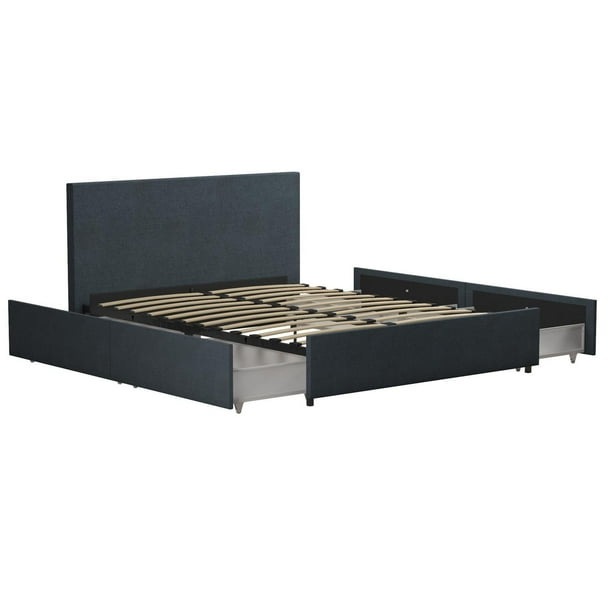 Novogratz Kelly Upholstered Bed with Storage Walmart.ca
