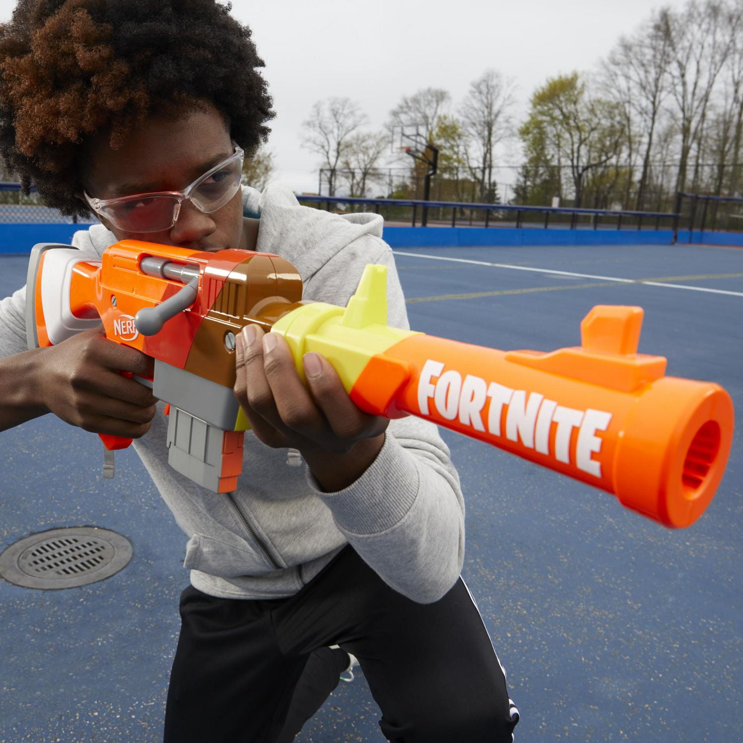 Nerf Fortnite HR Dart Blaster, Ruff Wrap Design, 6-Dart Elite Clip