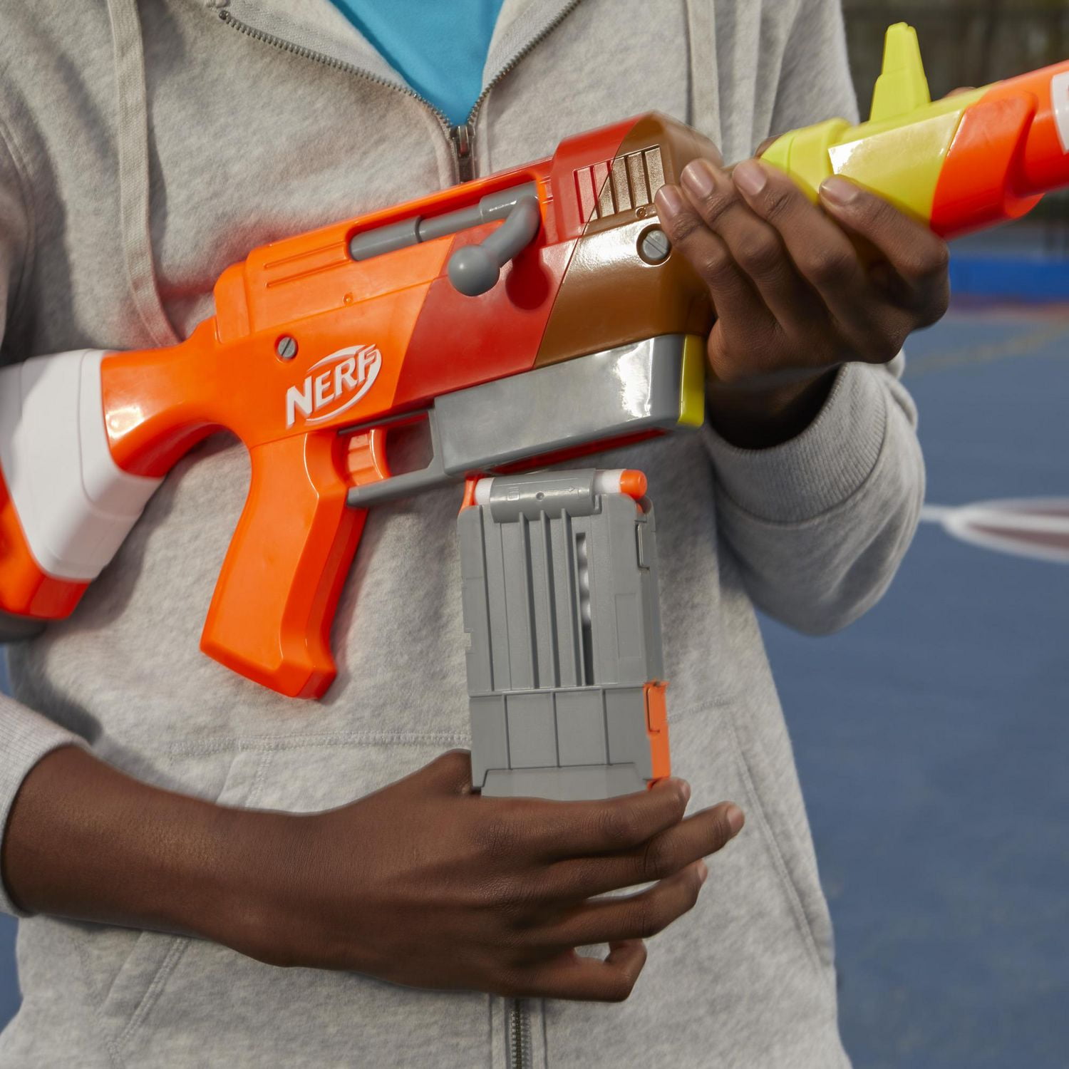 Nerf Fortnite HR Dart Blaster, Ruff Wrap Design, 6-Dart Elite Clip