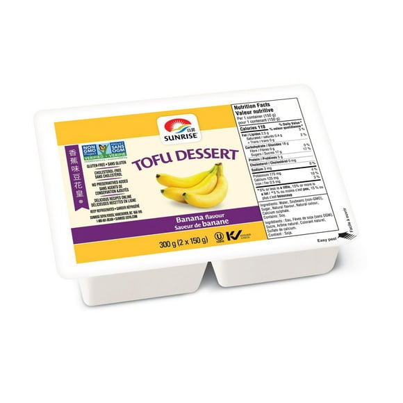 Sunrise Banana Flavour Tofu Dessert, 2x150g