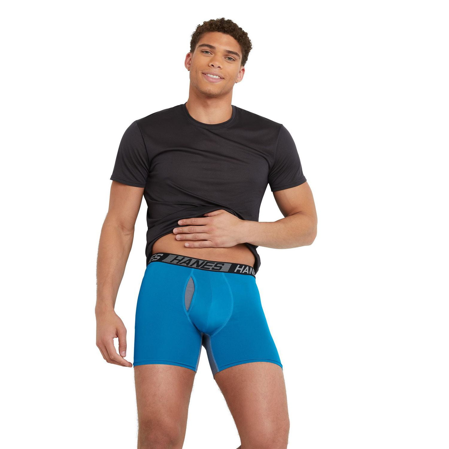 Hanes X-Temp Total Support Pouch Men's Boxer Briefs Pack, Anti-Chafing, Moisture-Wicking Underwear, 3 Pack