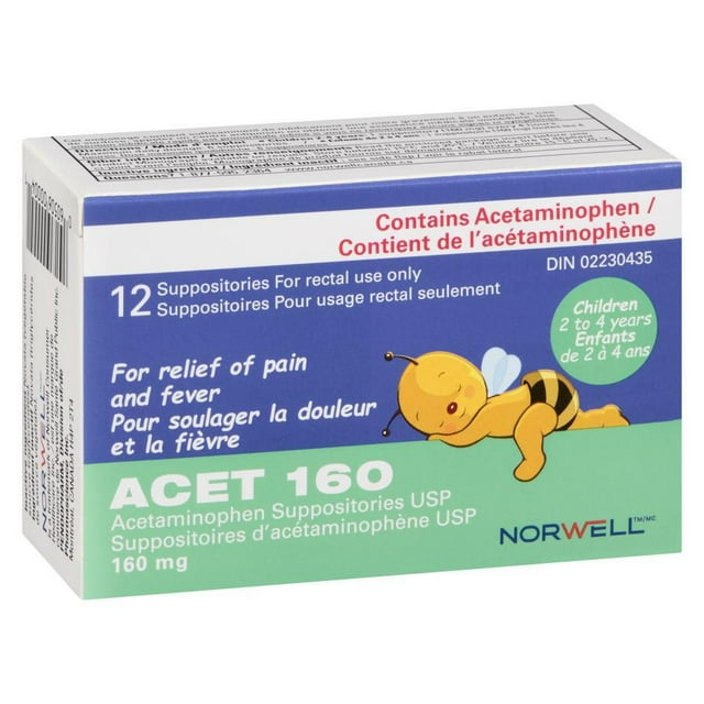 ACET Suppository for Fever & Pain 160mg