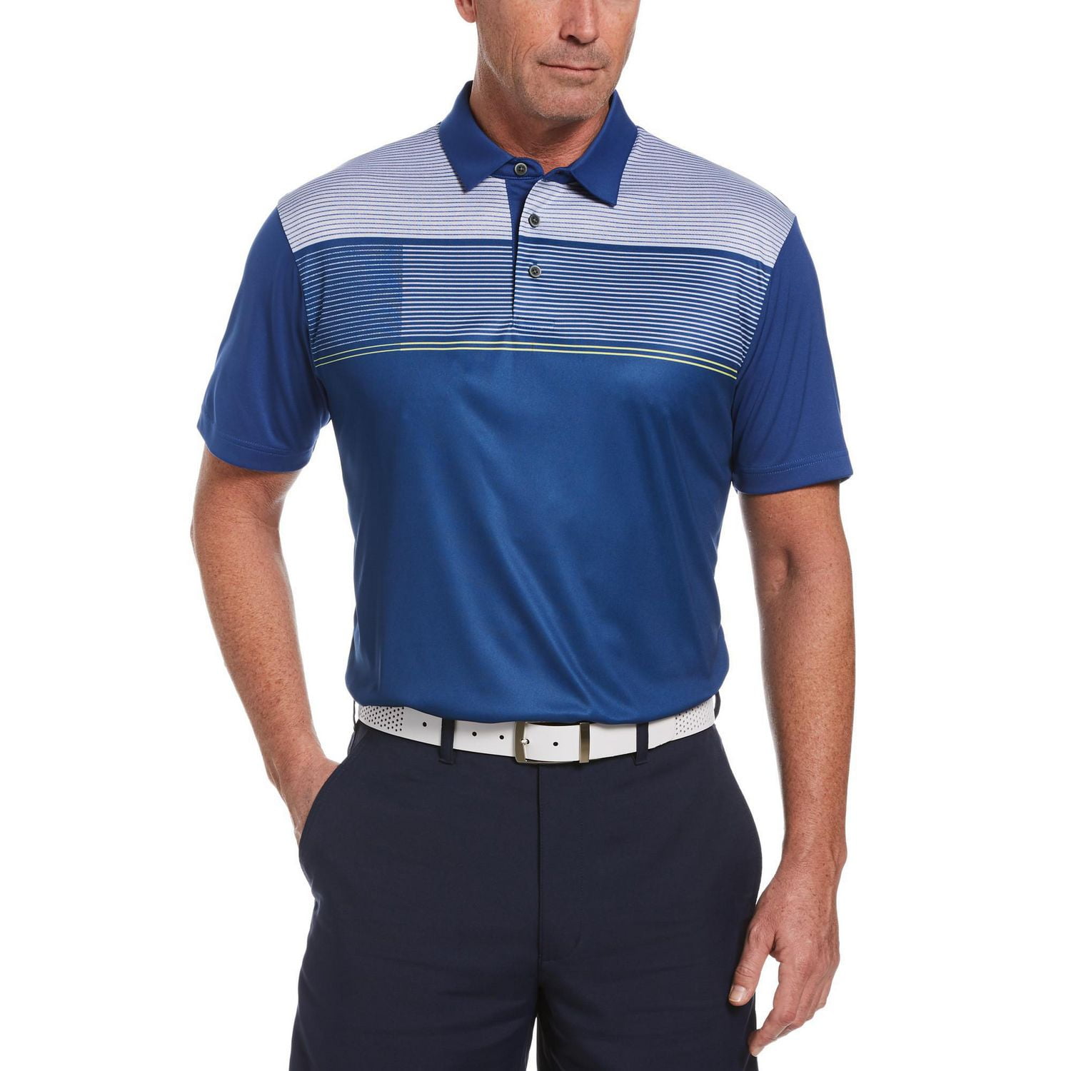 Men's Performance Short Sleeve Printed Golf Polo Shirt Walmart Canada