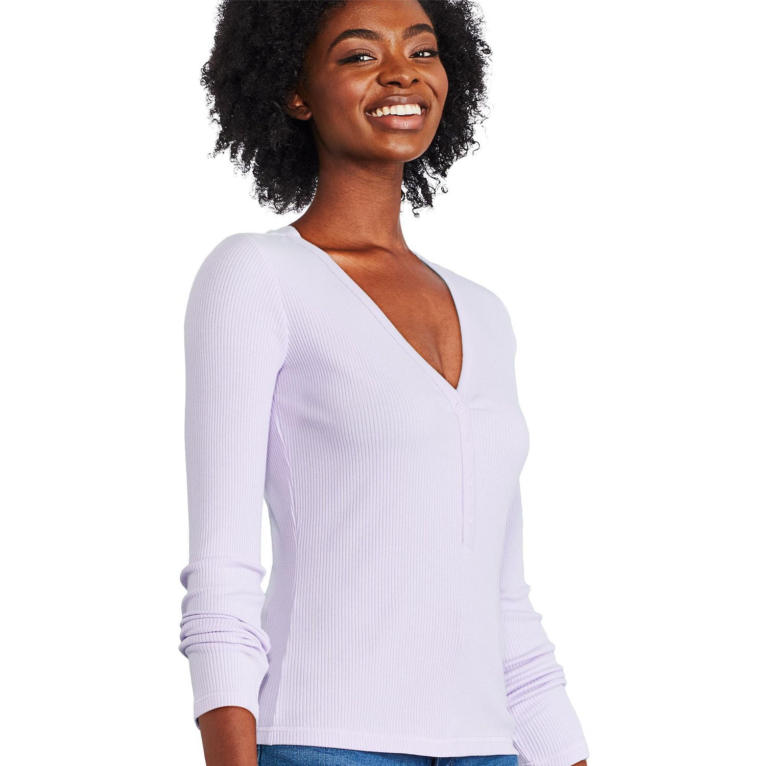 George Women's Henley Tee, Sizes XS-XXL
