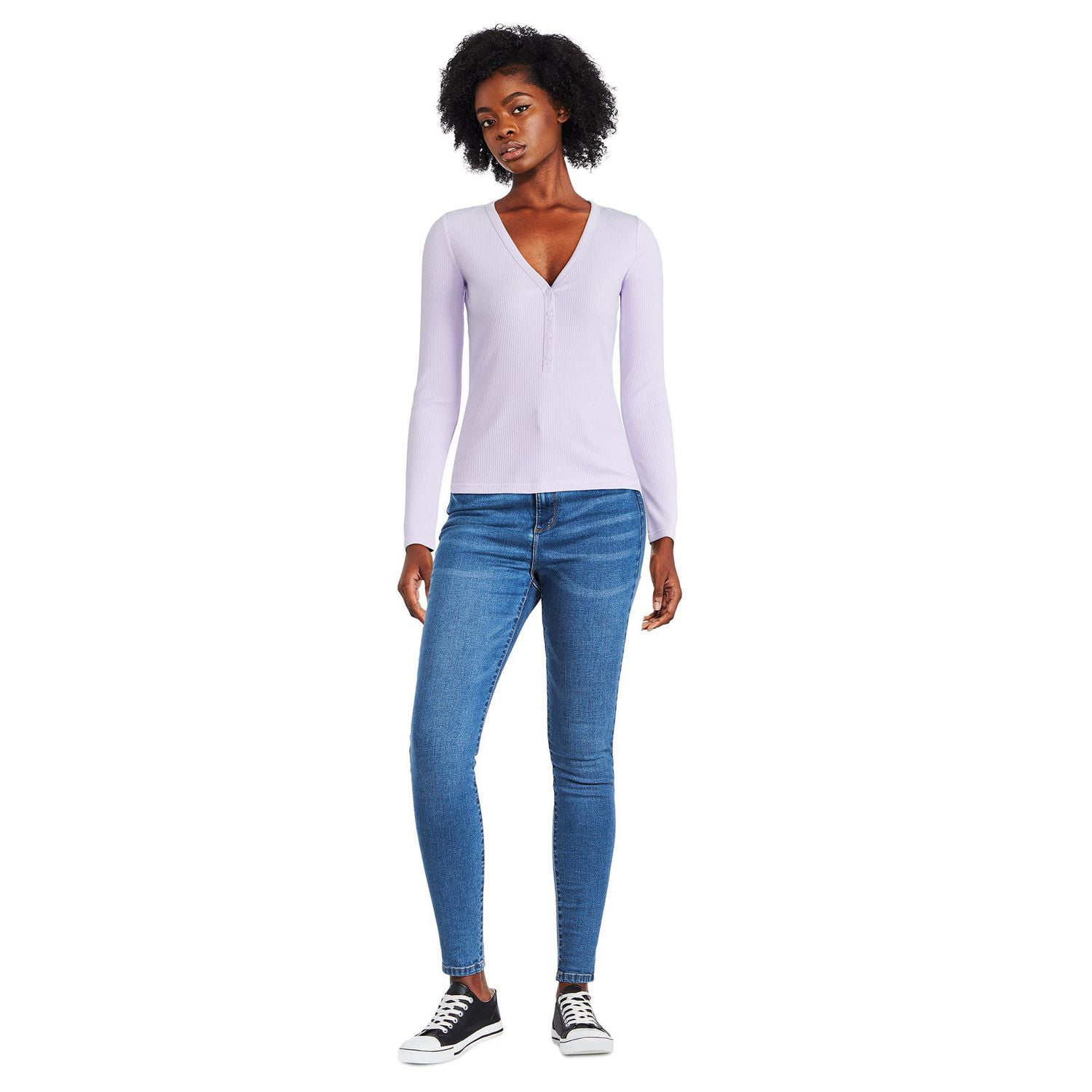 George Women's Henley Tee, Sizes XS-XXL