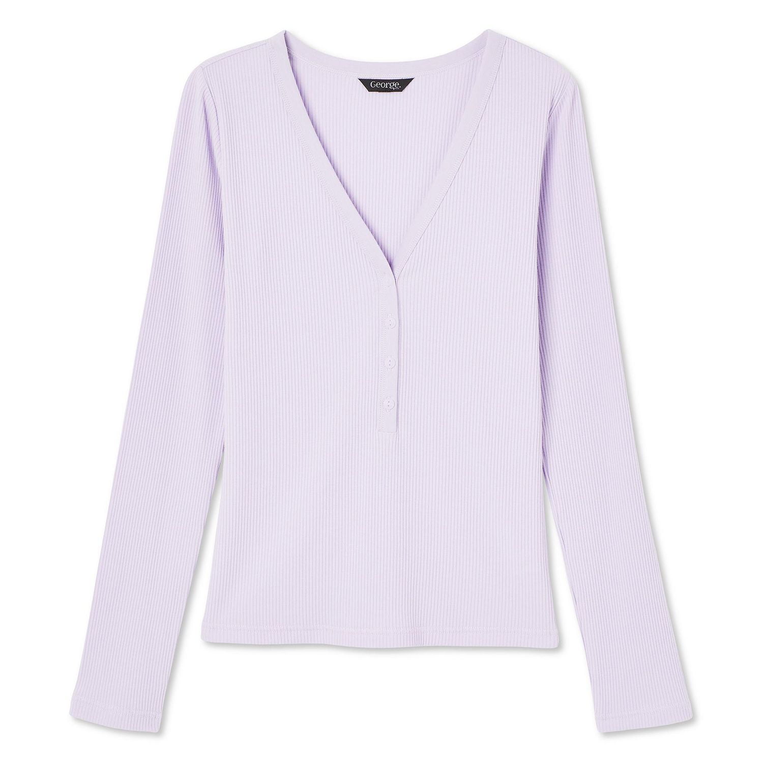 George Women's Henley Tee, Sizes XS-XXL