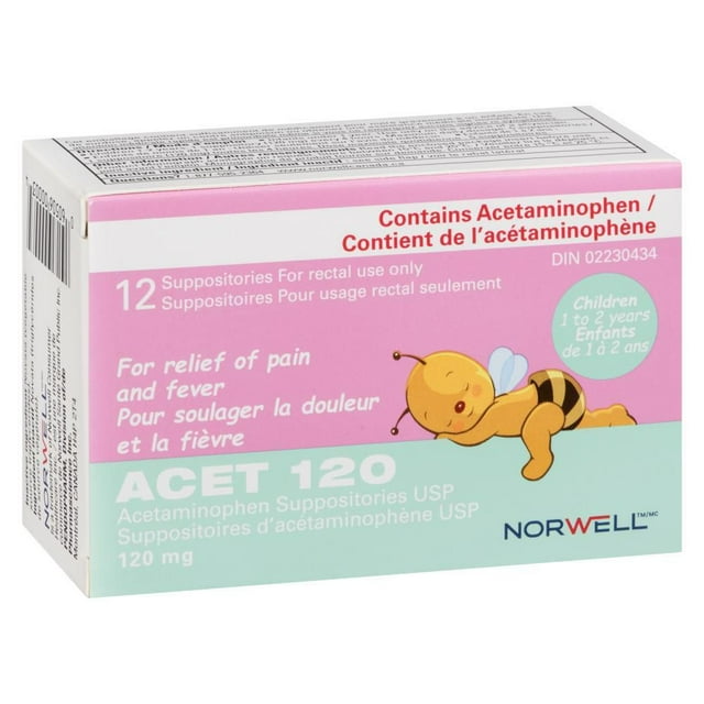 ACET Suppository for Fever & Pain 120mg