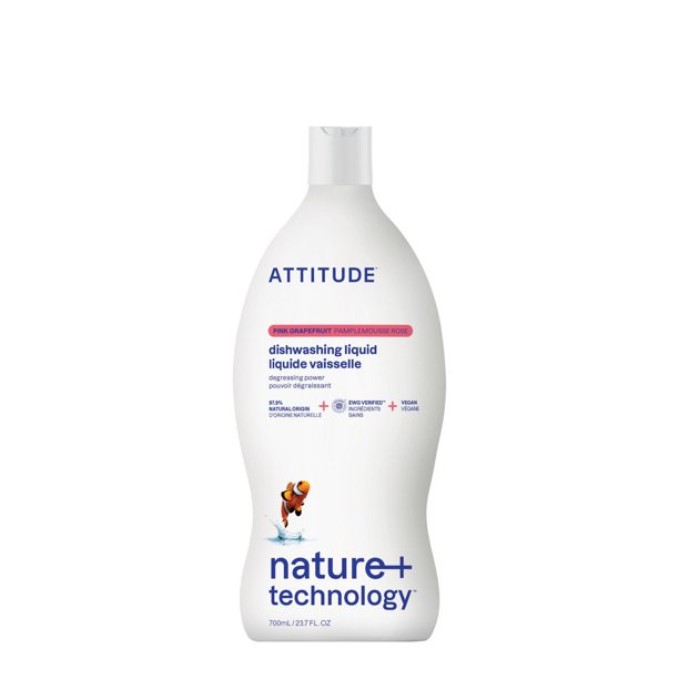 ATTITUDE nature+ technology, Dishwashing Liquid, Pink Grapefruit, 700