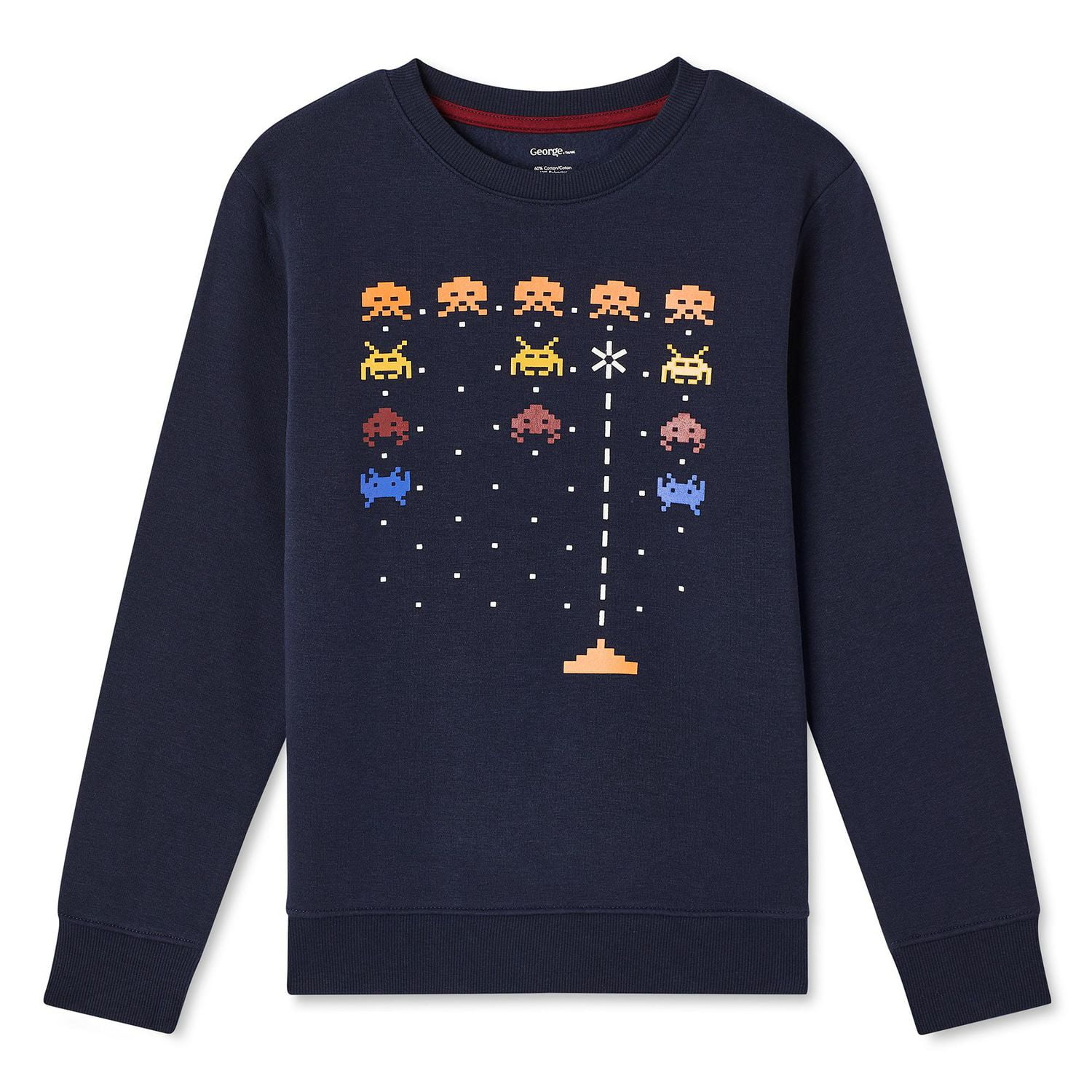 Boys crew neck clearance sweater