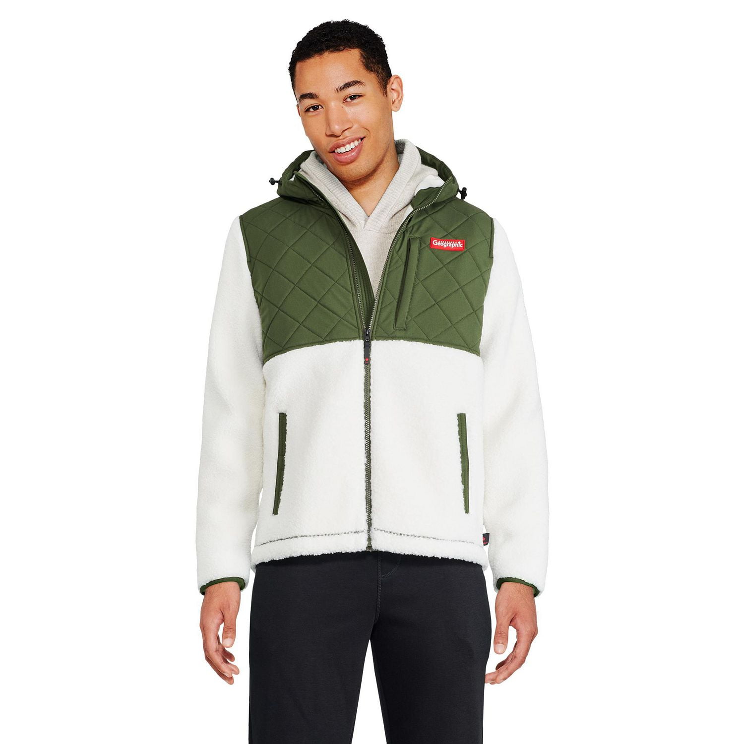 Canadiana x RCGS Men's Sherpa Fleece Full-Zip Jacket 