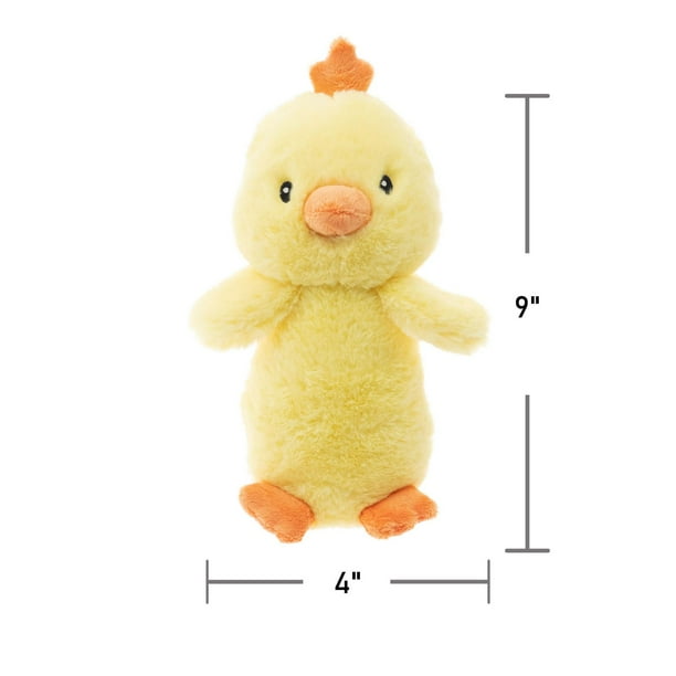 Vibrant Life Spring 9 inch Squeaky Stuffed Yellow Plush Duck Dog Toy 