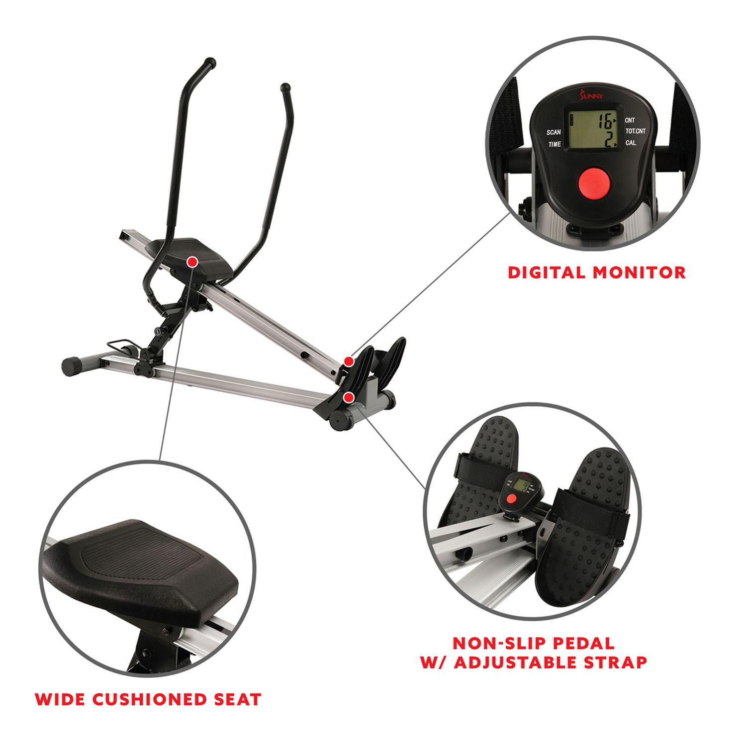 Sunny incline 2024 rowing machine