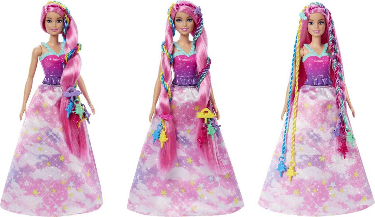 Barbie Barbie Princesse Tresses Magiques Coffret poupee et accessoires Walmart