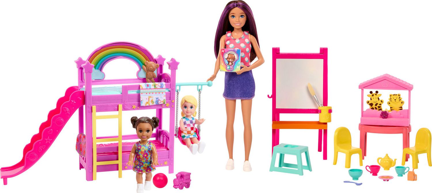 Barbie Skipper Babysitters Inc. Ultimate Daycare Playset with 3