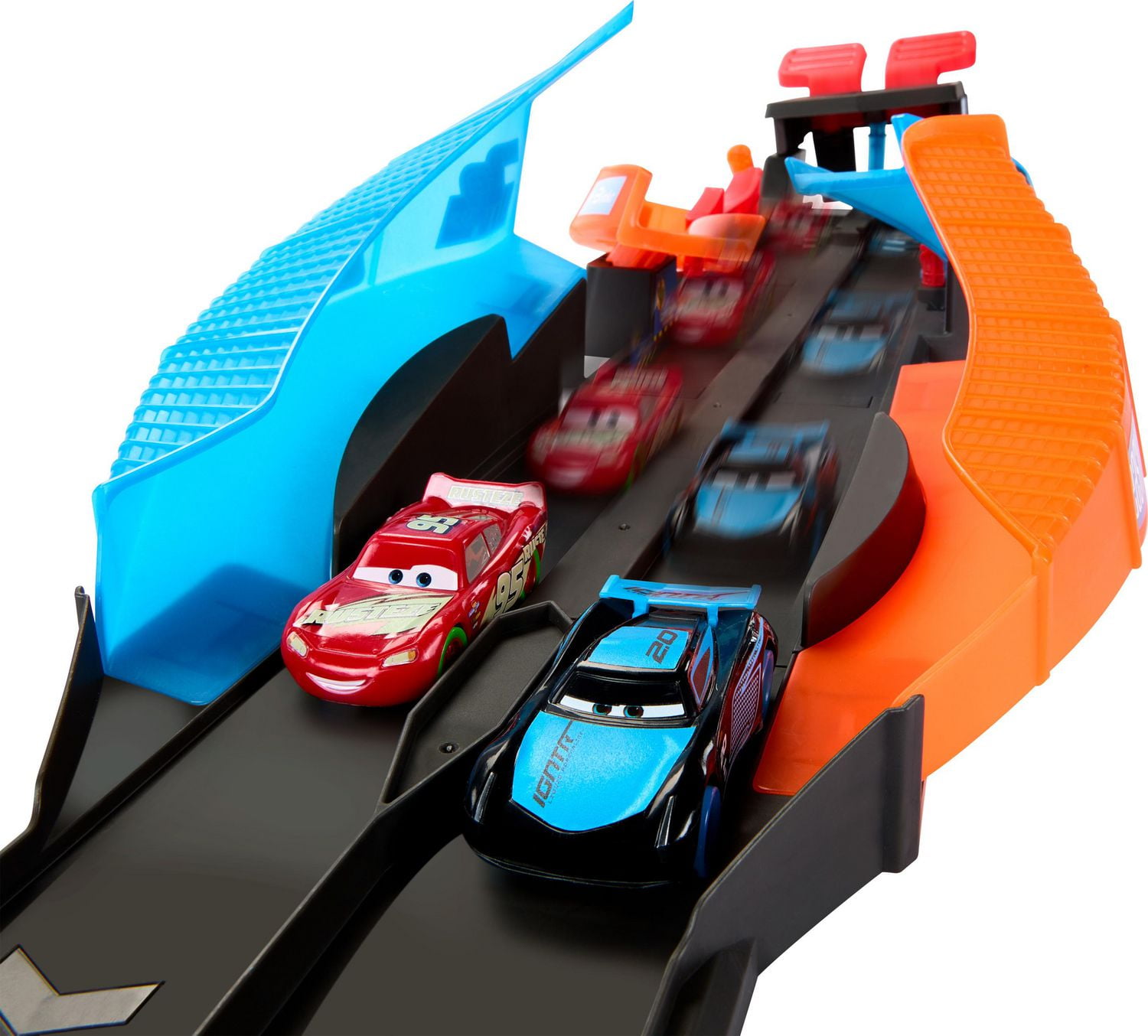 Lightning mcqueen race track walmart on sale