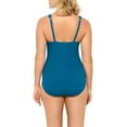 thumbnail image 2 of Krista Women's Scoop Neck Ribbed One Piece Swimsuit with Button Detail, 2 of 4