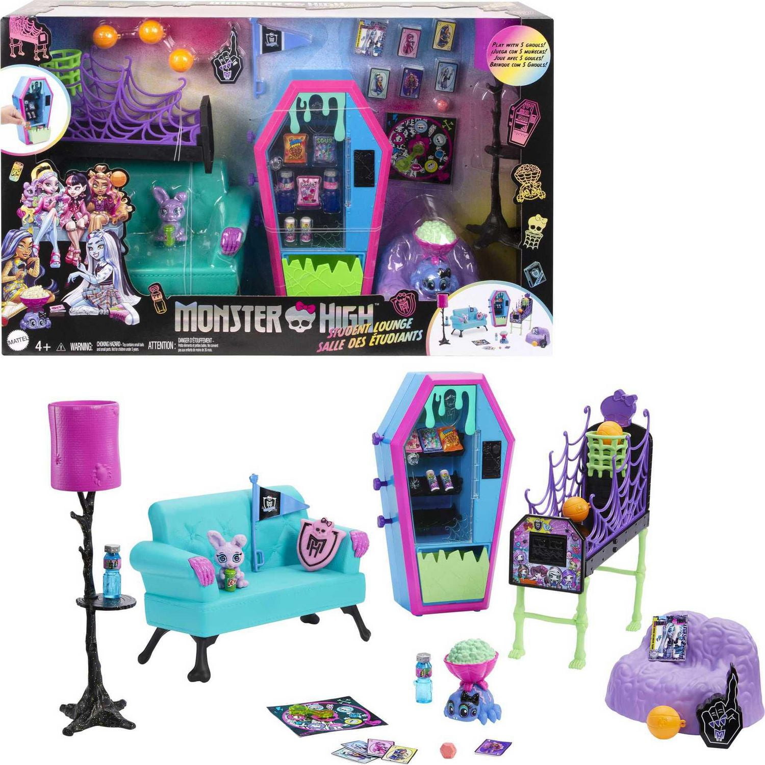 Monster High Student Lounge Playset, Furniture and Accessories