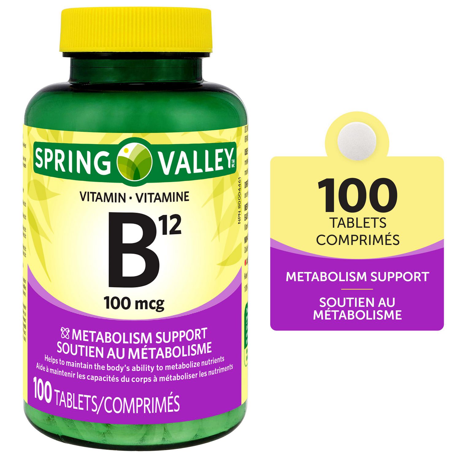 Spring Valley Vitamin B12 100mcg