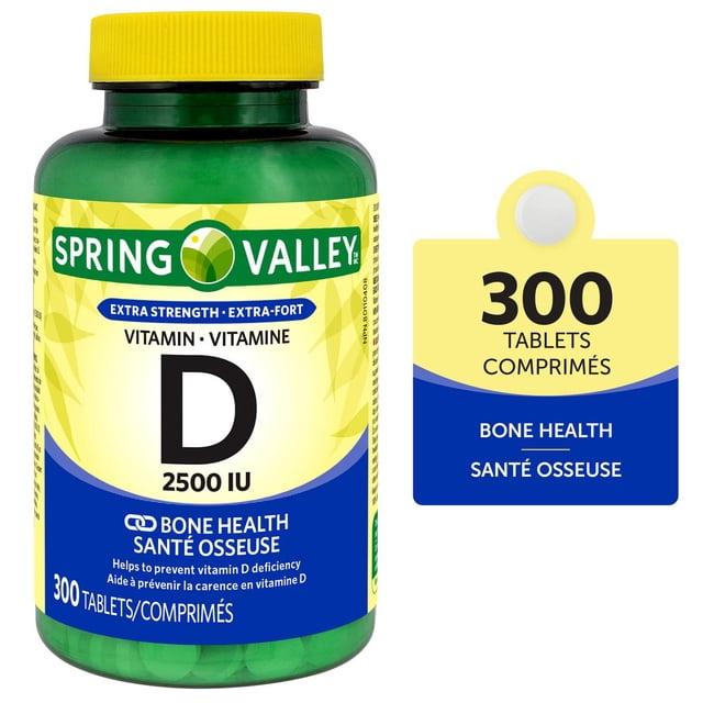 Spring Valley Vitamine D3 2500IU