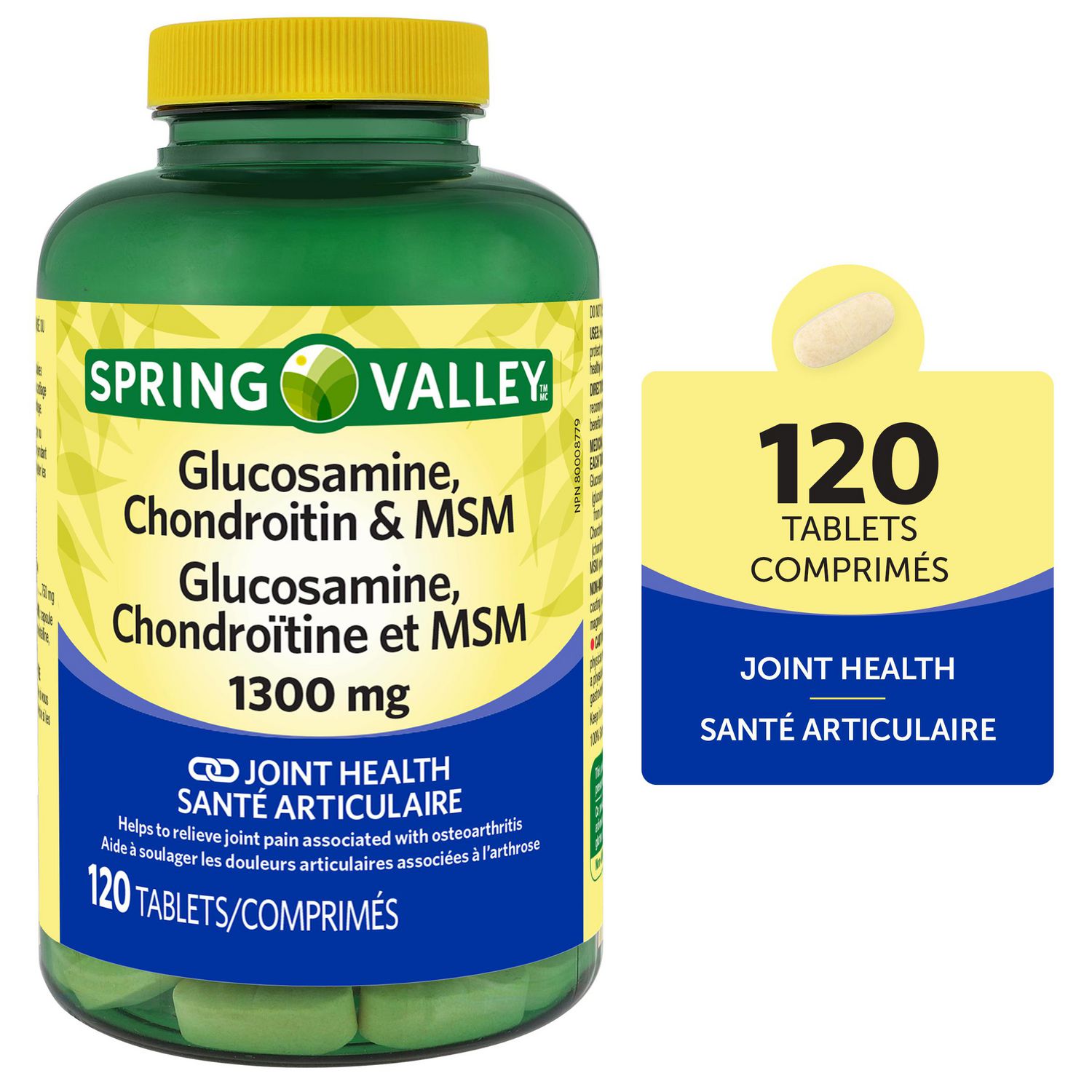Spring Valley Glucosamine, Chondroitin & MSM 1300mg