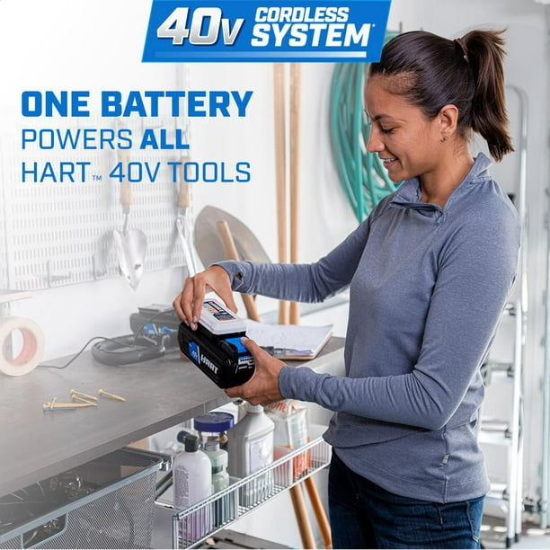 HART 40-Volt Cordless 12-inch String Trimmer Kit 2.5Ah 40V Lithium-Ion  Battery