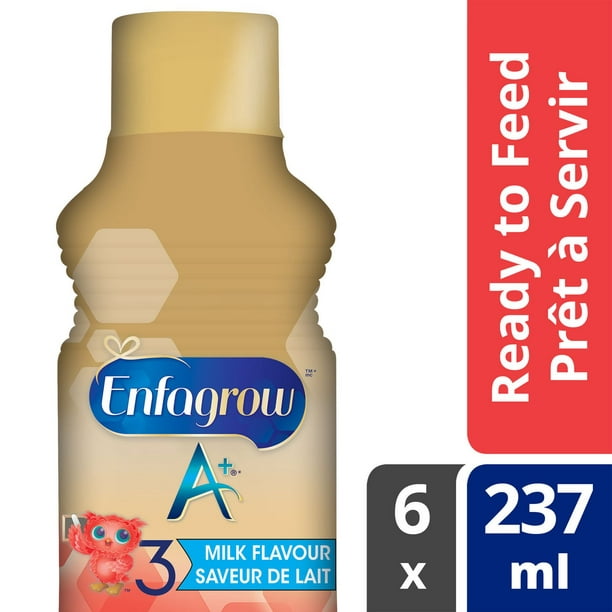 Boisson nutritionnelle Enfagrow A+®, saveur de lait, bouteille prête a boire