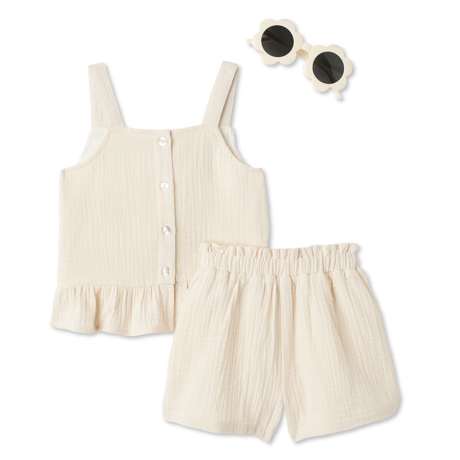 George Toddler Girls' Three Piece Crochet Top Set