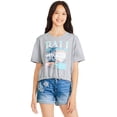 thumbnail image 1 of T-shirt à cordon avec imprimé graphique Justice pour filles, 1 of 3
