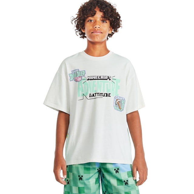 T-shirt à imprimé graphique Minecraft pour garçons
