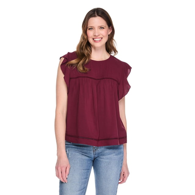 George Women's Ruffle-Sleeve Top