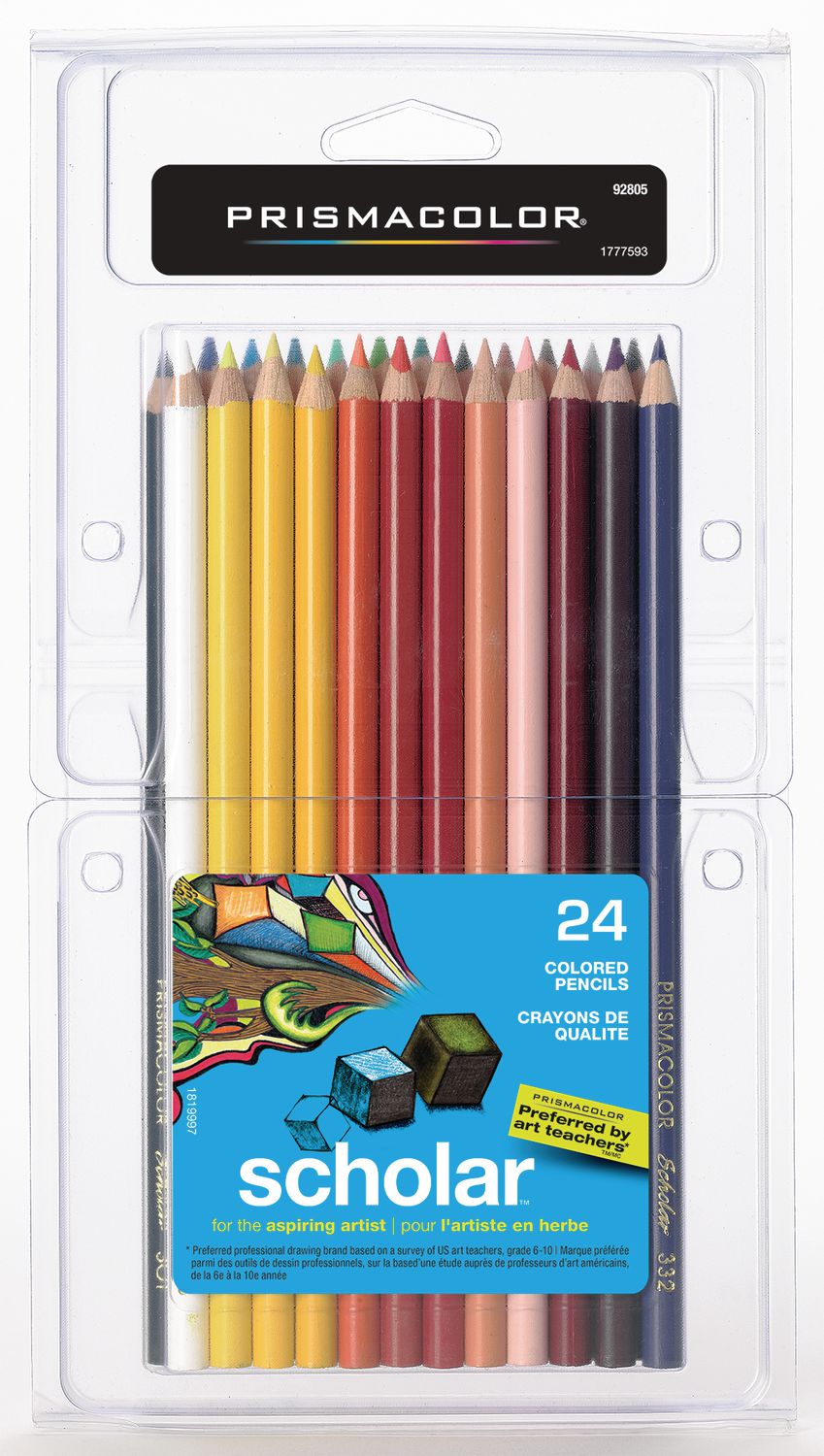Crafter's Closet Artist Quality Colored Pencils, Pre-Sharpened, 24